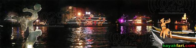 kayakfari Seminole Winterfest Boat Parade kayak lights Rudolph Santa Panoramic Flex Maslan