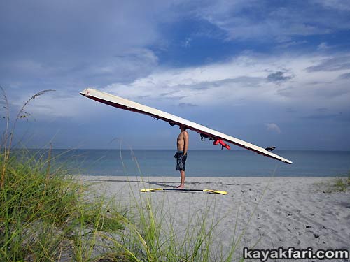 Florida kayakfari hat long surfski kayak miami Adventure Art Fitness ft lauderdale kayakfari.com Flex Maslan beach photography