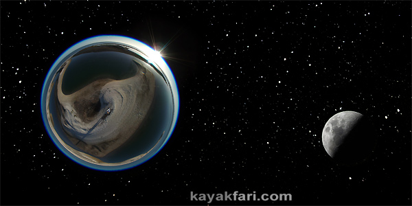 Flex Maslan space kayak art photography kayakfari fantasy fisheye moon night alien everglades sky stars 360 panorama aerial
