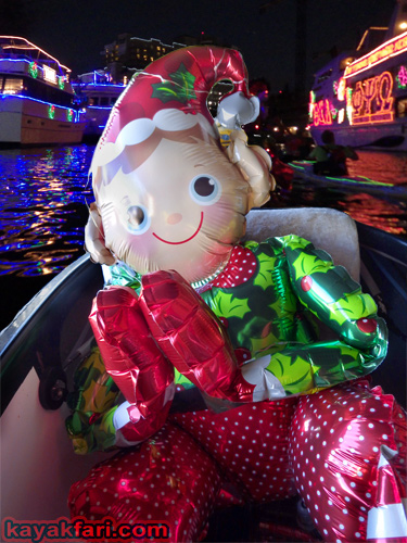 Flex Maslan Kayak Winterfest Boat Parade Christmas lights kayakfari alien Ft Lauderdale Holidays santa sombrero paddle photography 2015