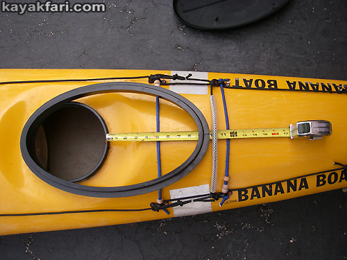 Flex Maslan kayakfari Seda Glider kayak tech hatch enlarge storage lid upgrade bigger oval open access banana boat Miami camp