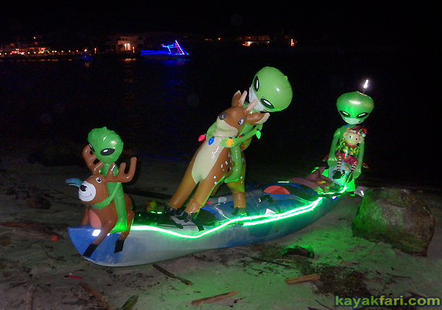 flex maslan Pompano Beach Kayak Christmas boat parade kayakfari Holidays lights LED paddle photography alien 2020